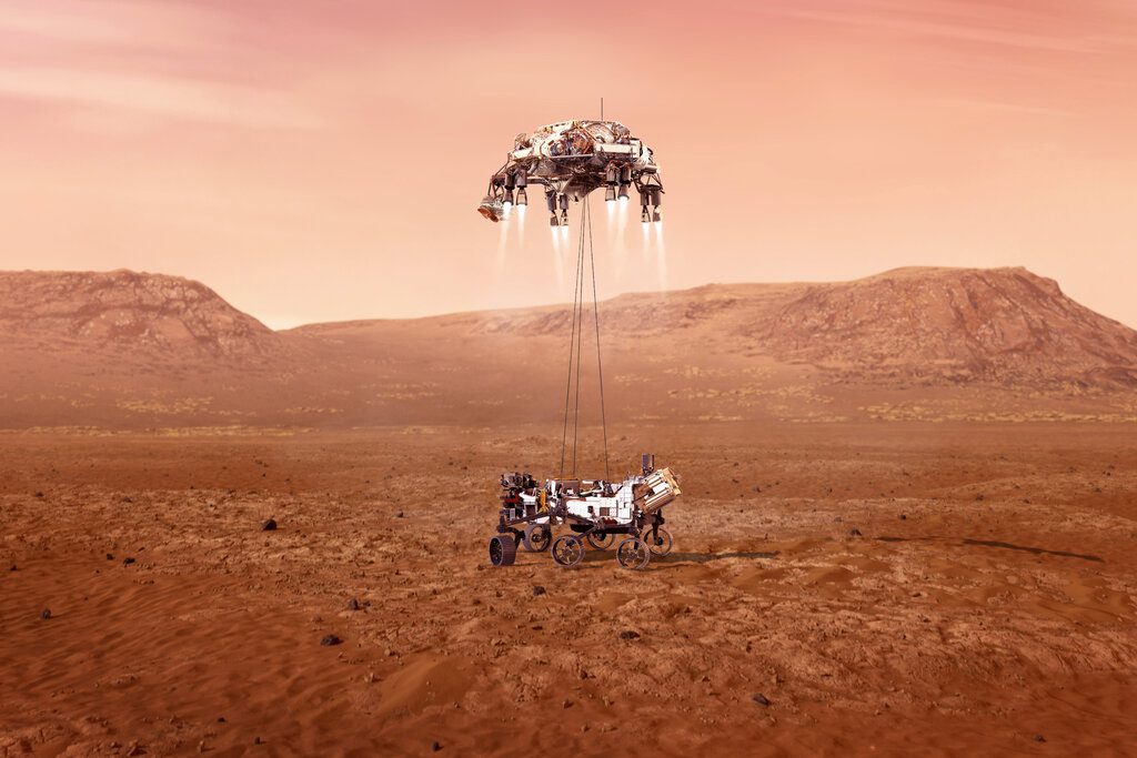المركبة الجوالة برسفيرنس على المريخ من الأحداث الفلكية في فبراير