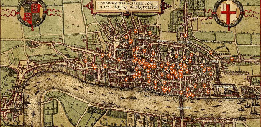 خريطة لجرائم القتل توضح أكثر الشوارع انحطاطًا في لندن في العصور الوسطى|خريطة إيسنر الرقمية
