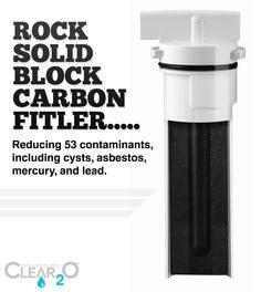 مرشحات باستخدام كتلة الكربون الصلبة (Solid Block Carbon Filters)
