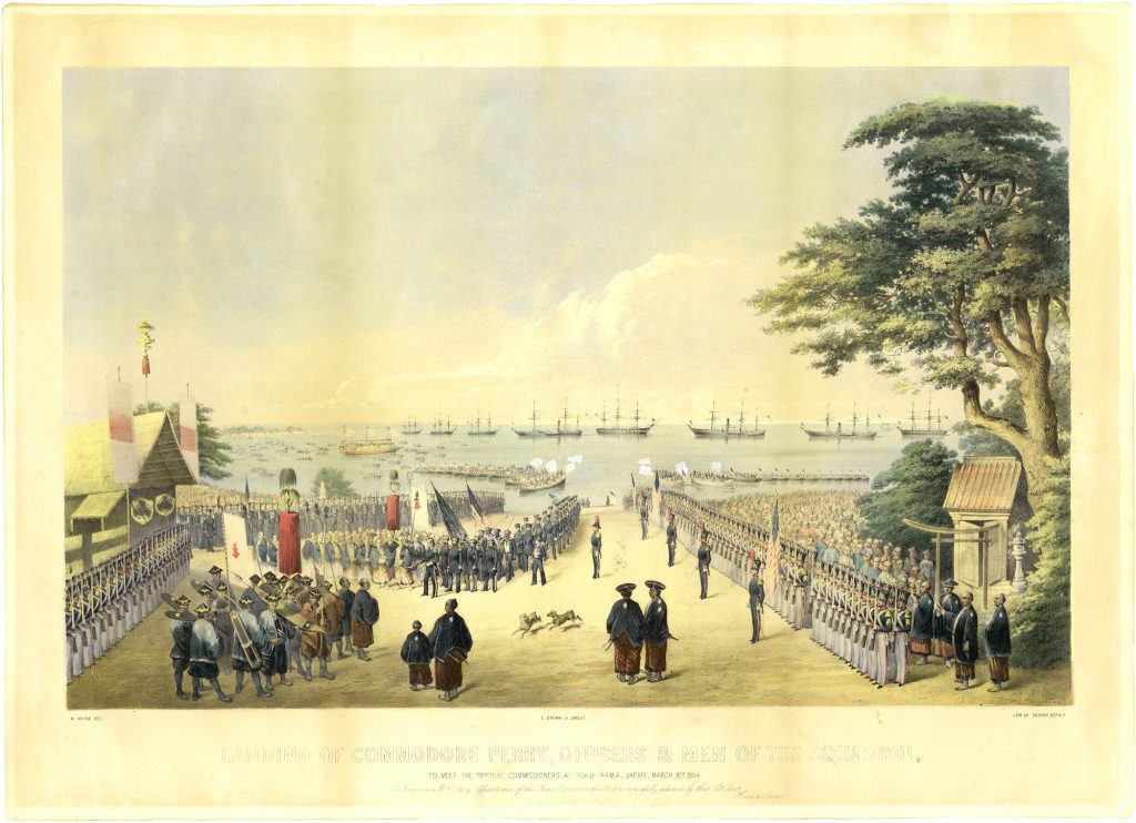 أسطول بيري في خليج إيدو في زيارته الأولى، 1853