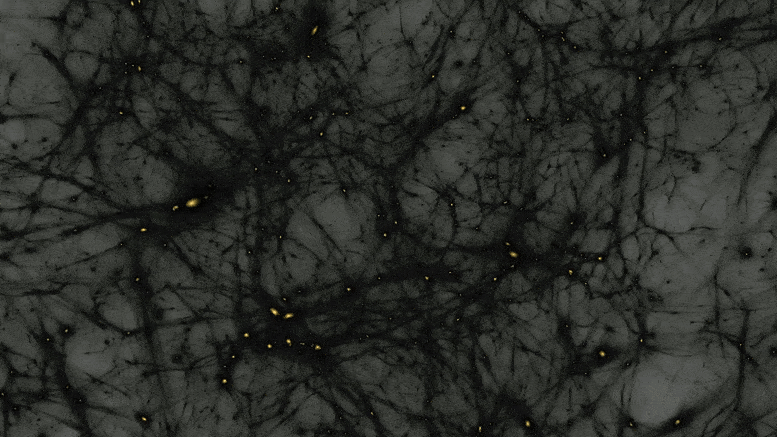 محاكاة المادة المظلمة. (المصدر: Ralf Kaehler/SLAC National Accelerator Laboratory)